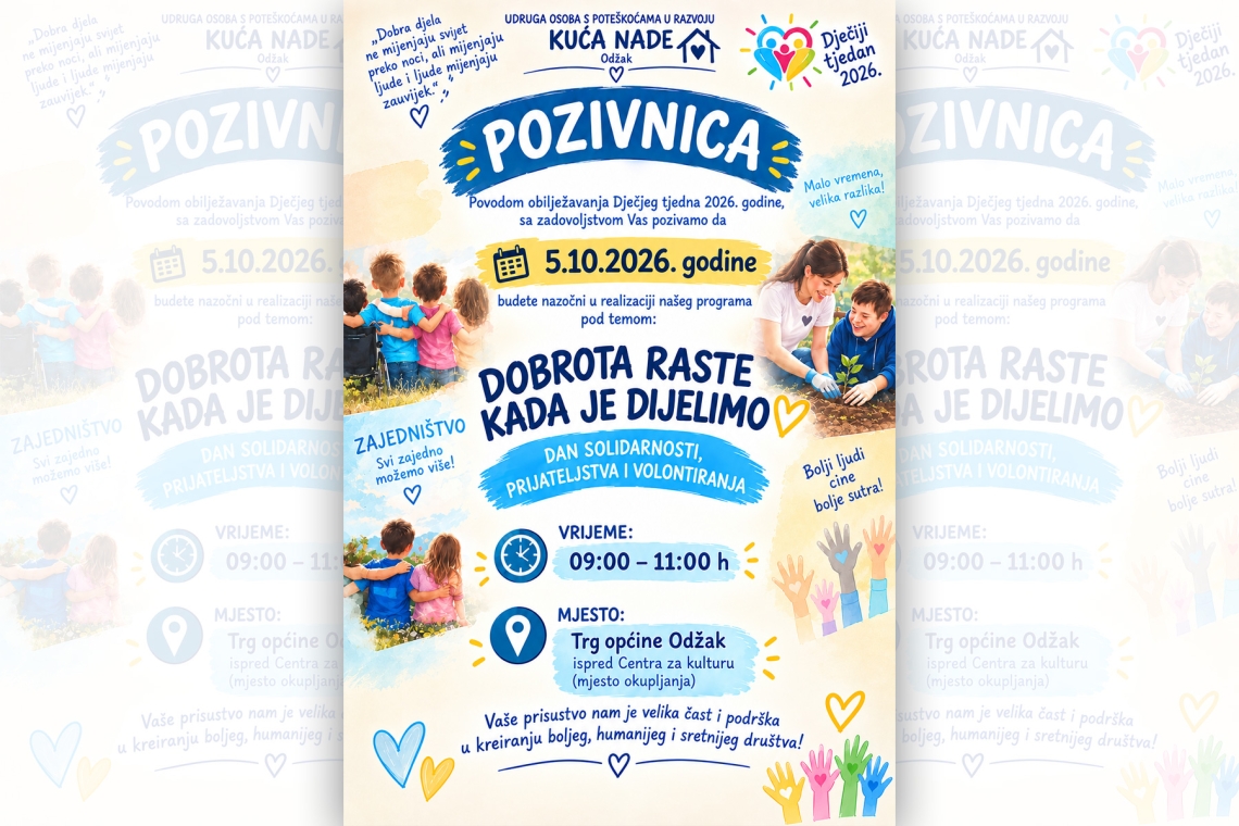Poziv na obilježavanje Dječjeg tjedna